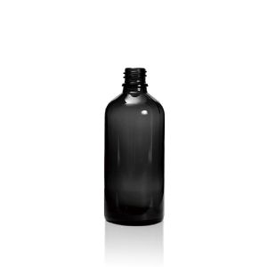 100ml Black Glass Dropper Bottle  DIN 18mm
