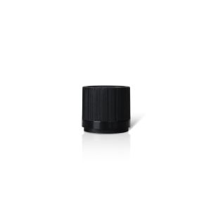 18/415 Black Child-Resistant and Tamper-Evident Plastic Cap with Inner Plug (A18415CH02)