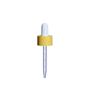 20/400 Smooth-Sided Child-Resistant Yellow Dropper with 77mm Long Graduated Plastic Pipette (A20400CR01C13)