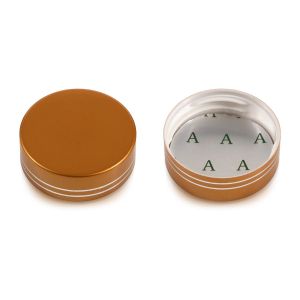GPI 38/400 ABS Electroplated Gold Plastic Cap (hot stamped double lines on the side)  (F1C38A01CYJ01A)
