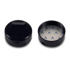 GPI 45/400 Black Flip-Top Plastic Cap (F1C45F01CLA04A)