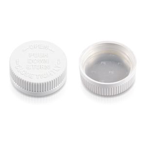 GPI 45/400 White Child-Resistant Plastic Cap (F1C45Y02CBA01F)