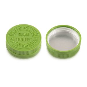 GPI 53/400 Green Child-Resistant Plastic Cap (F1C53Y01CLV03A)