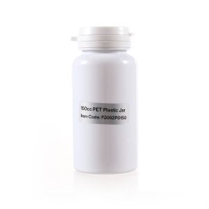 150cc White PET Plastic Packer Bottle (F2092P0150) with White Tear-Off Plastic Cap