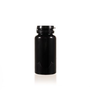150cc Black PET Plastic Packer Bottle (F2095P0150) with Black Tear-Off Plastic Cap