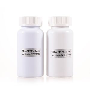 150cc White PET Plastic Packer Bottle (F2099P0150) with White Screw Cap