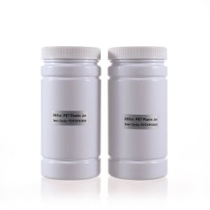 380cc White PET Plastic Packer Bottle (F2170P0380) with White Screw Plastic Cap