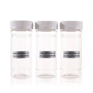 168cc Clear PET Plastic Packer Bottle (F2201P0168) with White Child-Resistant Plastic Cap