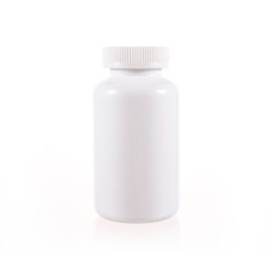 500cc Opaque White PET Plastic Packer Bottle (F2201P0500) with White Child-Resistant Plastic Cap