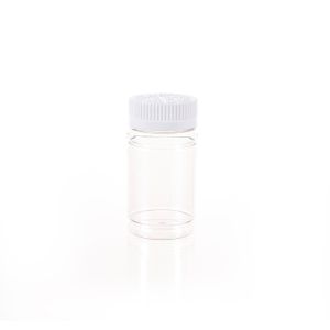 100cc Clear PET Plastic Packer Bottle (F3001P0100) with White Child-Resistant Plastic Cap