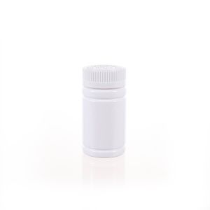 100cc Opaque White PET Plastic Packer Bottle (F3001P0100) with White Child-Resistant Plastic Cap