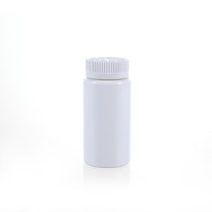 175cc Opaque White PET Plastic Packer Bottle (F3001P0175) with White Child-Resistant Plastic Cap