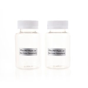 175cc Clear PET Plastic Packer Bottle (F3002P0175) with White Child-Resistant Plastic Cap