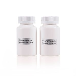 150cc Opaque White PET Plastic Packer Bottle (F3003P0150) with White Child-Resistant Plastic Cap