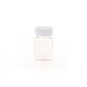 100cc Clear PET Plastic Packer Bottle (F3005P0100) with White Child-Resistant Plastic Cap