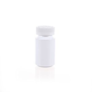 120cc Opaque White PET Plastic Packer Bottle (F3005P0120) with White Child-Resistant Plastic Cap