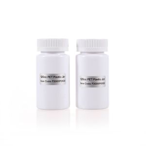 120cc Opaque White PET Plastic Packer Bottle (F3006P0120) with White Child-Resistant Plastic Cap