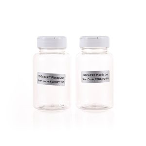 150cc Clear Plastic Packer Bottle with White Flip-Top Plastic Cap (F3010P0150)
