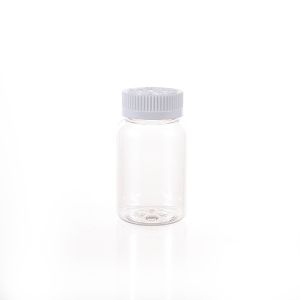 150cc Clear Plastic Packer Bottle with White Flip-Top Plastic Cap (F3010P0150)