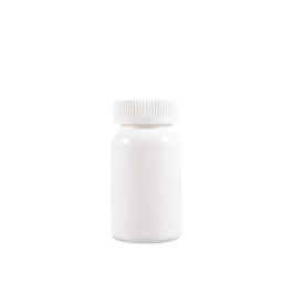 200cc Opaque White Plastic Packer Bottle (F1001H0200) with White Child-Resistant Plastic Cap