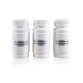 120cc Opaque White Plastic Packer Bottle (F1003H0120) with White Child-Resistant Plastic Cap 