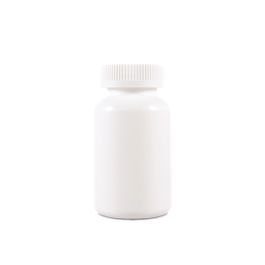 250cc Opaque White Plastic Packer Bottle (F1003H0250) with White Child-Resistant Plastic Cap