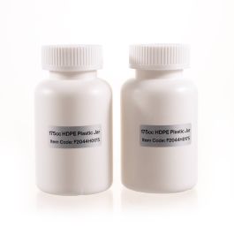 175cc Opaque White Plastic Packer Bottle (F2044H0175) with White Child-Resistant Plastic Cap 