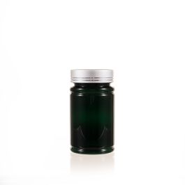 120cc Green PET Plastic Packer Bottle (F2050P0120) with Electroplated Silver Plastic Cap (Hot Stamped Double Lines on the Side)