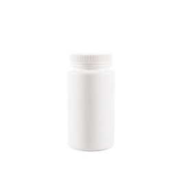 225cc Opaque White Plastic Packer Bottle  (F2057H0225) with White Plastic Cap