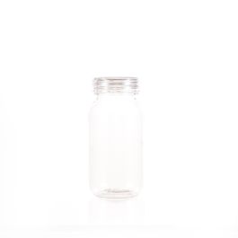 120cc Clear PET Plastic Packer Bottle (F2059P0120) with Clear Screw Plastic Cap