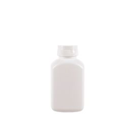 250cc Opaque White Plastic Packer Bottle (F2063H0250) with White Flip Top Plastic Cap