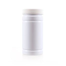 200cc White PET Plastic Packer Bottle (F2131P0200) with White Screw Plastic Cap