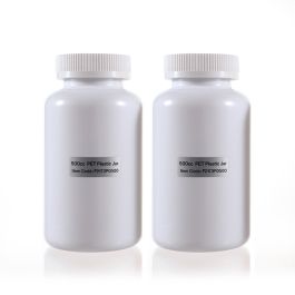 500cc White PET Plastic Packer Bottle (F2173P0500) with White Screw Plastic Cap