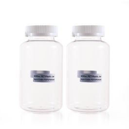 500cc Clear PET Plastic Packer Bottle (F2175P0500) with White Screw Plastic Cap