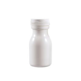 60cc Opaque White Plastic Packer Bottle (F2201H0060) with White Plastic Cap
