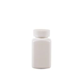 120cc Opaque White Plastic Packer Bottle (F2201H0120) with White Child-Resistant Plastic Cap 