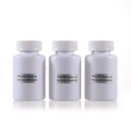 175cc Opaque White PET Plastic Packer Bottle (F2201P0175) with White Child-Resistant Plastic Cap