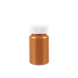 100cc Opaque Gold Plastic Packer Bottle (F2202H0100) with White Child-Resistant Plastic Cap 