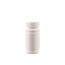 120cc Opaque White Plastic Packer Bottle (F2202H0120) with White Child-Resistant Plastic Cap