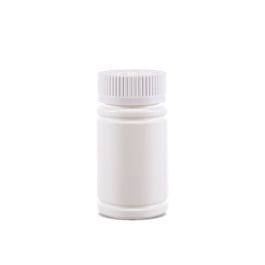 100cc Opaque White Plastic Bottle (F2203H0100) with White Child-Resistant Plastic Cap 
