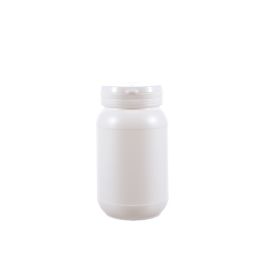 250cc Opaque White Plastic Packer Bottle (F2203H0250) with White Tamper-Evident Flip Top Plastic Cap