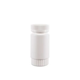 150cc Opaque White Plastic Bottle (F2205H0150) with White Child-Resistant Plastic Cap 