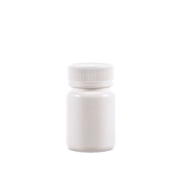 50cc Opaque White Plastic Packer Bottle (F3302H0050) with White Tamper-Evident Plastic Cap 