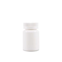 50cc Opaque White Plastic Packer Bottle  (F1001H0050) with White Child Resistant Plastic Cap