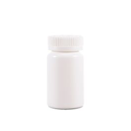 100cc Opaque White Plastic Packer Bottle (F1001H0100) with White Child-Resistant Plastic Cap