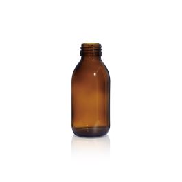 125ml Amber Glass Bottle for Syrup DIN PP 28mm