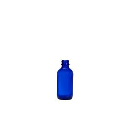 2 oz (60 mL) USP Type III Cobalt Blue Boston Round Glass Bottle with GPI 20-400 Neck Finish