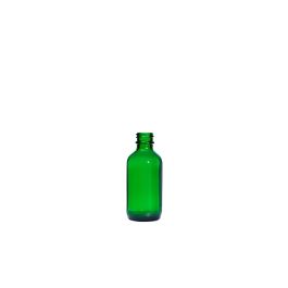 2 oz (60 mL) USP Type III Green Boston Round Glass Bottle with GPI 20-400 Neck Finish