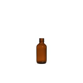 2 oz (60 mL) USP Type III Amber Boston Round Glass Bottle with GPI 20-400 Neck Finish