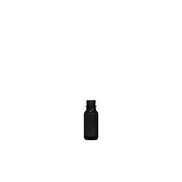 0.5 oz (15 mL) USP Type III Black Boston Round Glass Bottle with GPI 18-400 Neck Finish